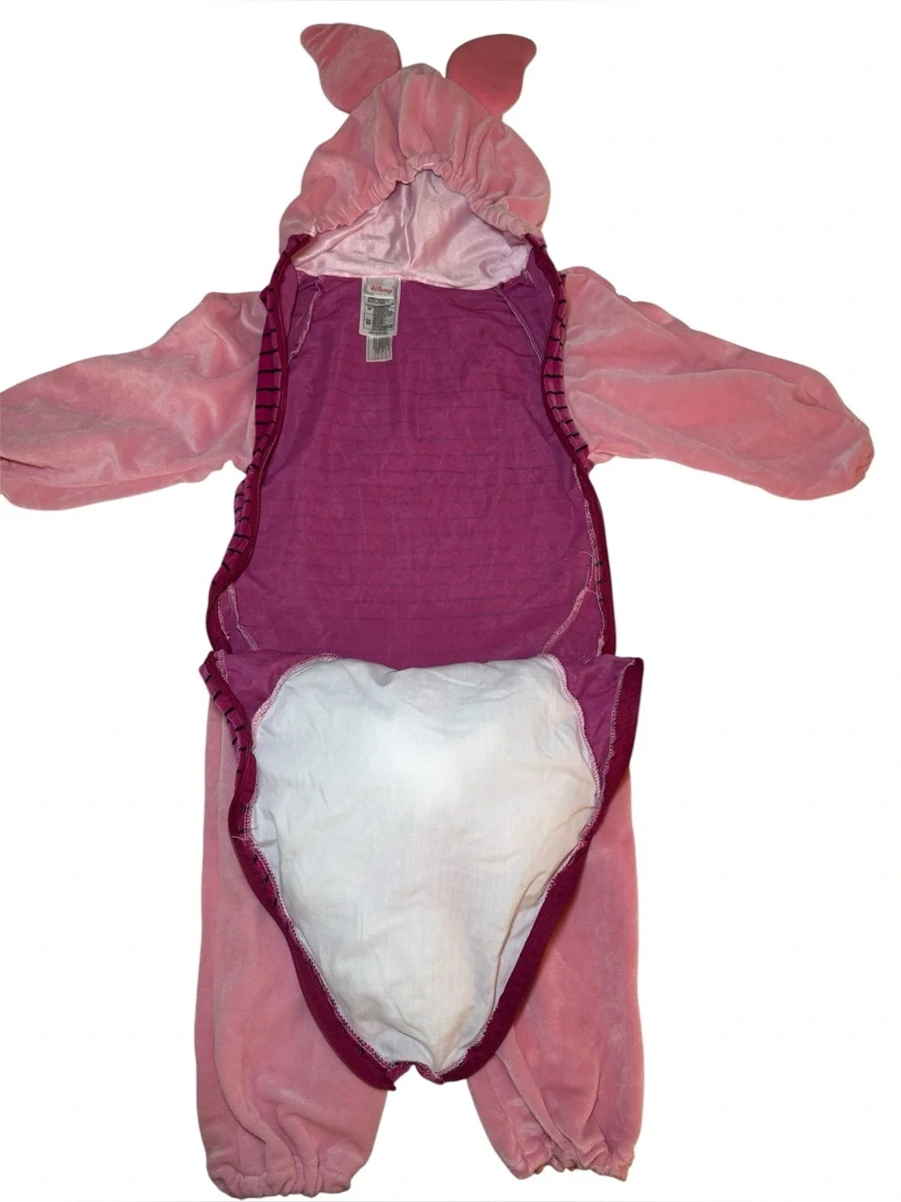 Vintage Disney Store Piglet Hooded One-Piece Costume Size 18-24 Months